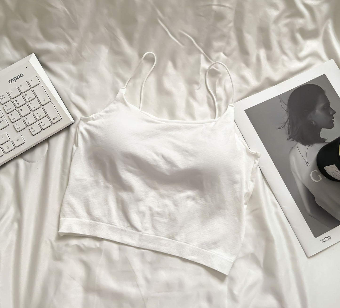 Hollow Back Camisole with Fixed Cup