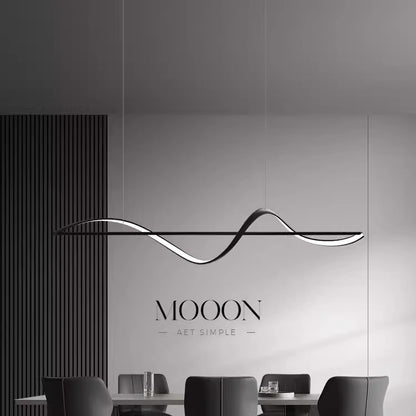 Modern LED Chandelier for Dining Room with Adjustable Height