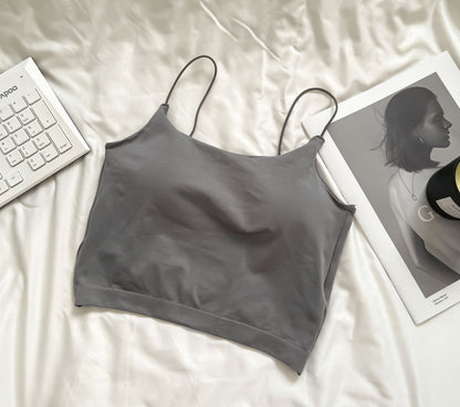 Hollow Back Camisole with Fixed Cup