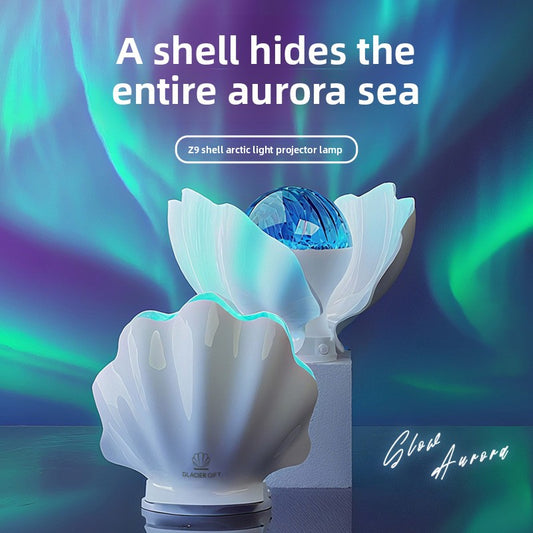 Multicolor LED Shell Projection Lamp with Remote