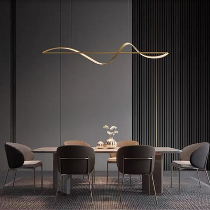 Modern LED Chandelier for Dining Room with Adjustable Height