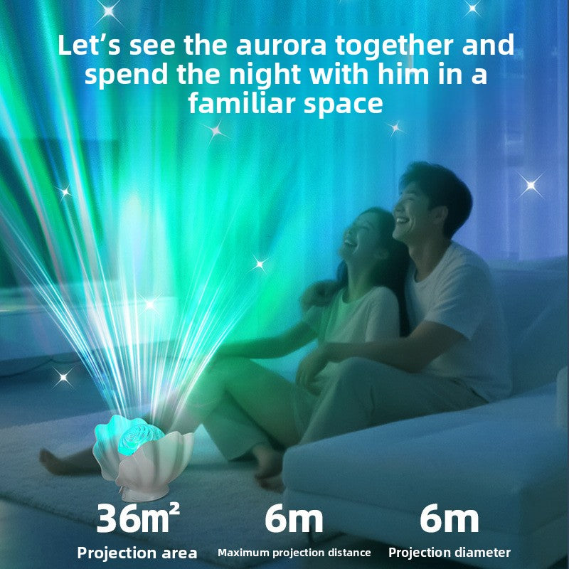 Multicolor LED Shell Projection Lamp with Remote