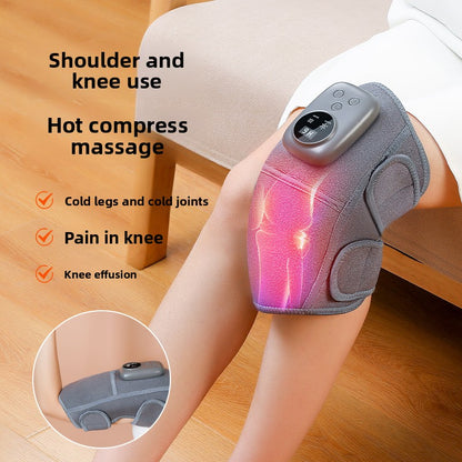 Old leg joint heat therapy, pain relief and massage device