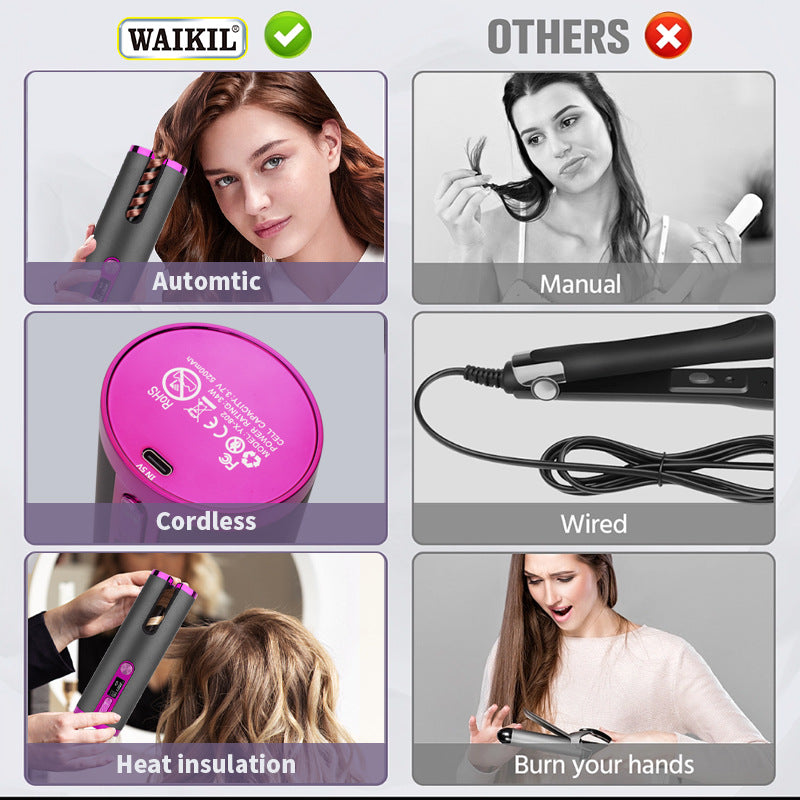 Fully automatic hair curler, automatic hair curling rod