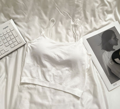Hollow Back Camisole with Fixed Cup